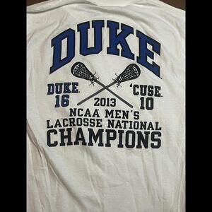 Vintage T-Shirt Duke Lacrosse Blue Devils Championship 2013 Soffe Single stitch